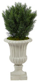 39" Cedar Artificial Tree, Sand Finished Urn, Indoor/Outdoor