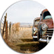 Vintage Cars, Contemporary Disc Metal Artwork, 11"