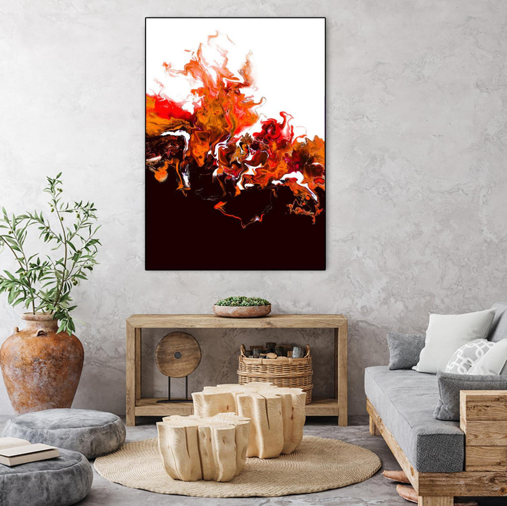 "Colorful Smoke" Framed Canvas by Giant Art 18"x24"