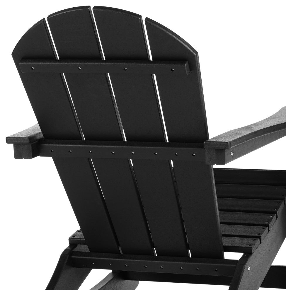 WestinTrends Outdoor Patio Adirondack Rocking Chair Lounger, Porch Rocker, Black