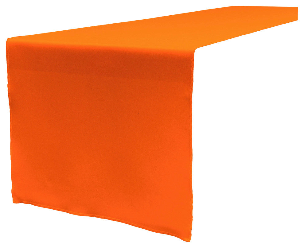 LA Linen Polyester Poplin Table Runner 14"x108", Orange