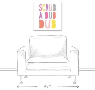 Scrub A Dub Dub Pink 20x20 Canvas Wall Art