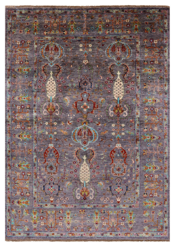 5' 0" X 7' 0" Persian Tabriz Hand Knotted Rug - Q12368