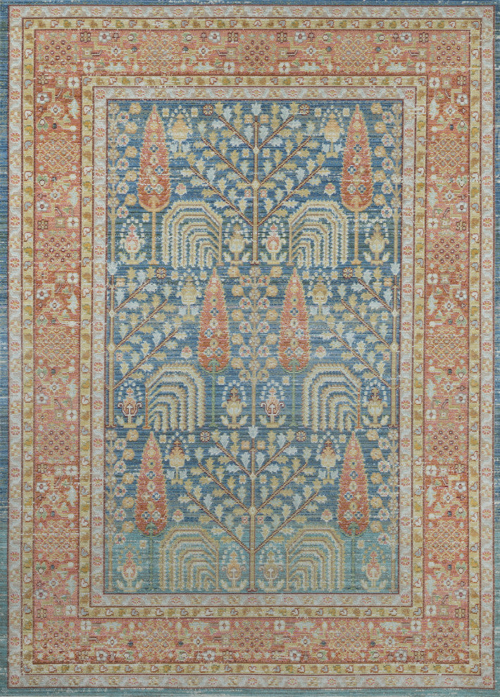 Momeni Isabella Traditional Area Rug, Blue, 2'3"x8' Runner