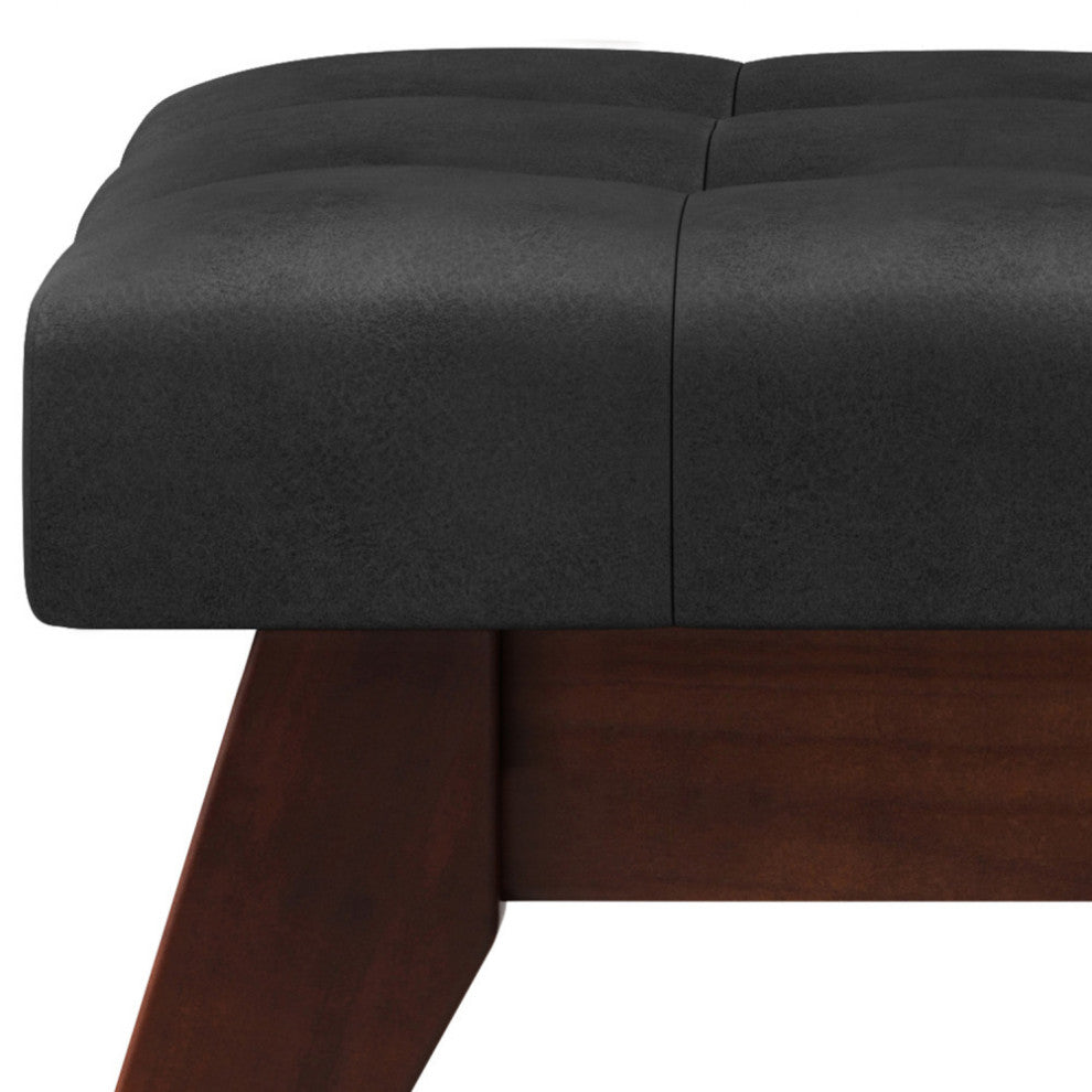 Draper Mid Century Tufted Ottoman Bench