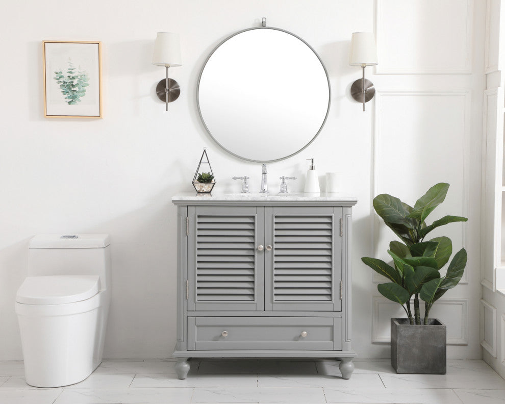 Home Living 36" Single Bathroom Vanity, Gray