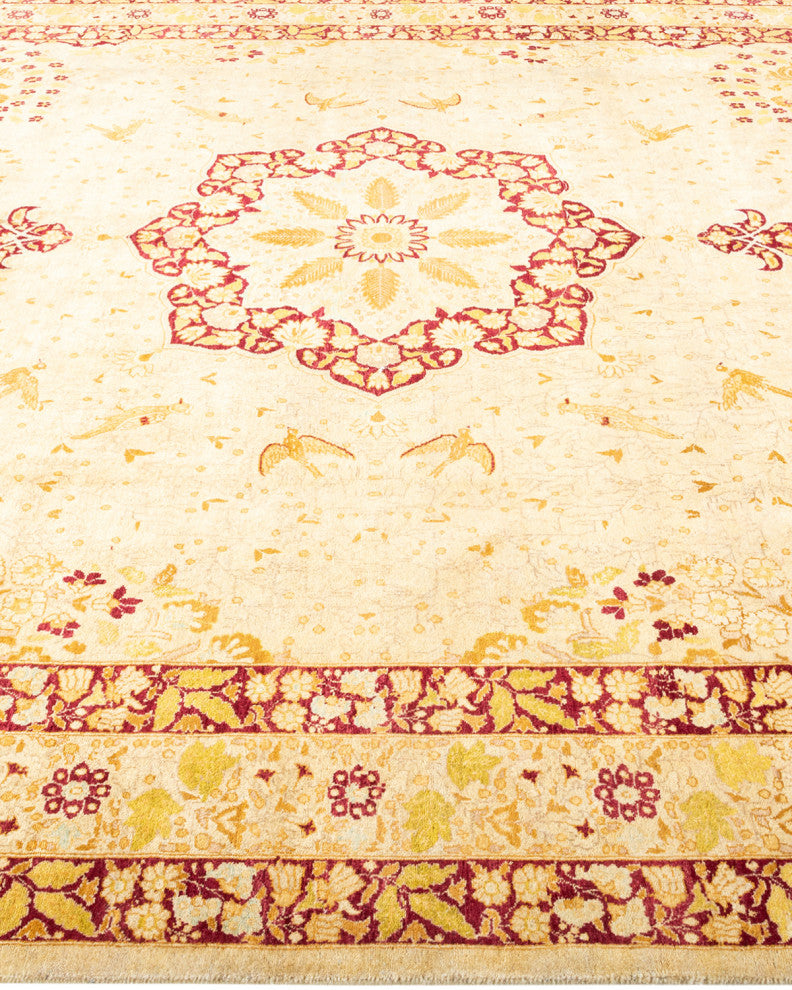 Mogul, One-of-a-Kind Hand-Knotted Area Rug Yellow, 8' 1" x 10' 1"