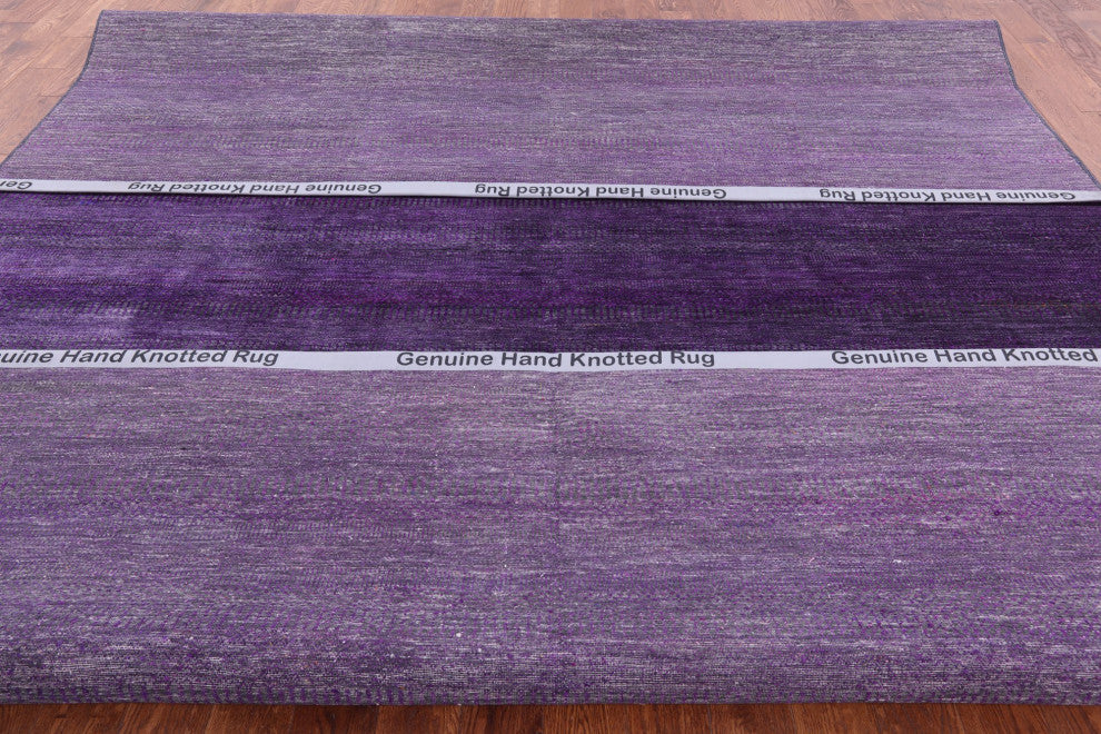 Super Savannah Gabbeh Hand Knotted Wool and Silk Rug 10' 1" X 14' 3" Q6867
