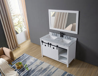 48" Davinci Bath Vanity, White and Mirror