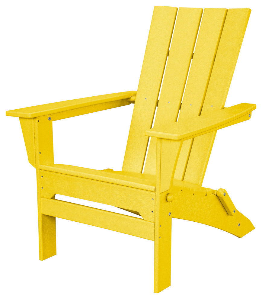 Polywood Quattro Folding Adirondack, Lemon