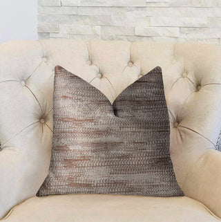 Pretty Oasis Brown Luxury Throw Pillow, 22"x22"