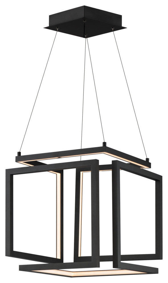 ET2 E21262 Penrose 16"W LED Abstract Square Chandelier - Gold