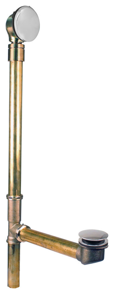 Illusionary Ball Joint Overflow with ADA approved Tip-Toe Drain, Polished Chrome