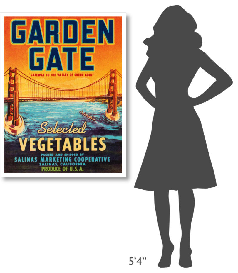"Garden Gate Selected Vegetables" Digital Paper Print by Retrolabel, 32"x42"