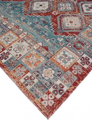 Noori Rug Low-Pile Guy Red/Green Rug