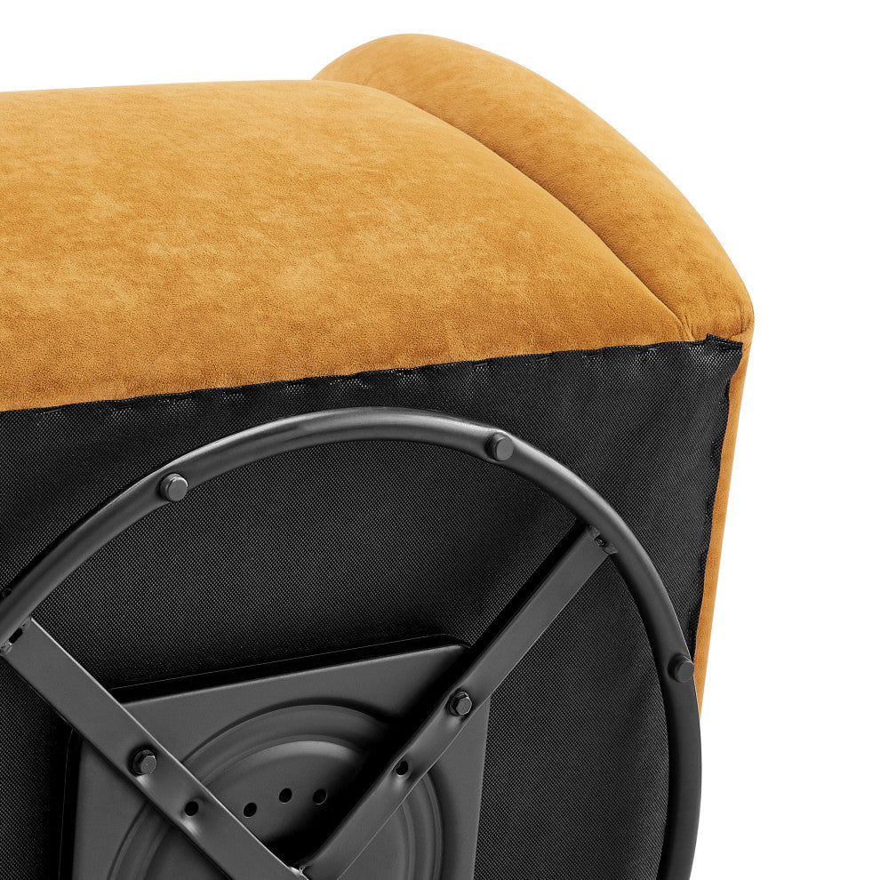 Regina Velvet Swivel Accent Arm Chair, Dainty Caramel