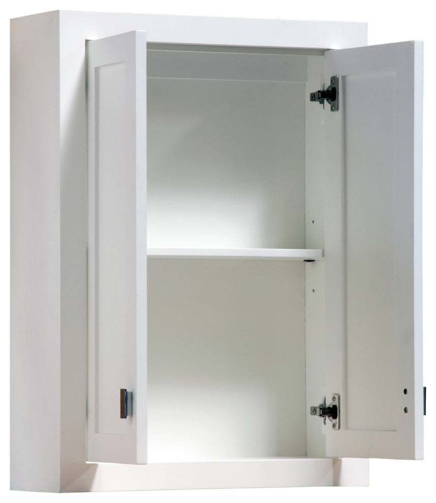 Madison 24" W x 33" H x 8" D Bath Storage Wall Cabinet, Pure White