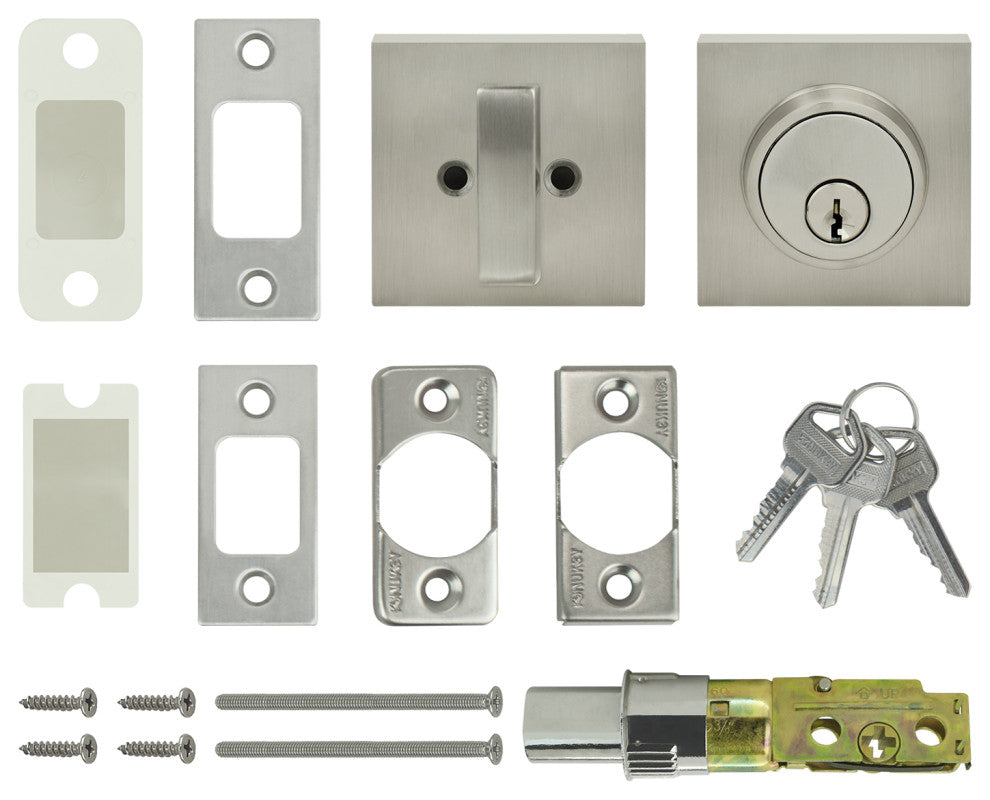 Nuk3y Hulk Deadbolt Single Cylinder, Satin Nickel, Single Cylinder