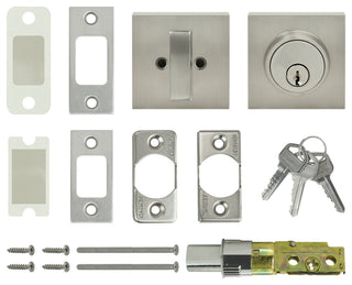Nuk3y Hulk Deadbolt Single Cylinder, Satin Nickel, Single Cylinder