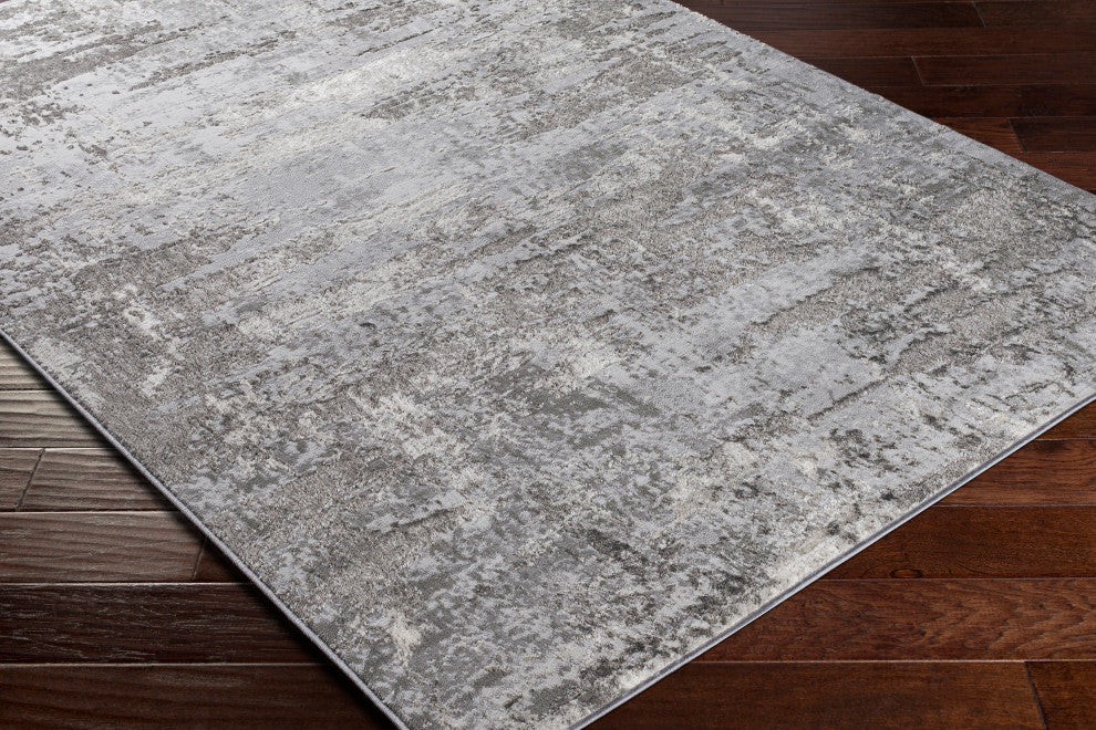 Surya Enfield ENF-2312 Machine Woven Area Rug, Charcoal, 8'10" x 12'