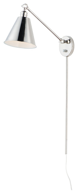 Maxim 12222 Library 32" Tall Plug-In Wall Sconce - Polished Nickel