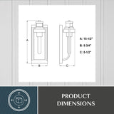 Lawton Steel Black Motion Sensor Dusk to Dawn Outdoor Wall Light Clear Glass