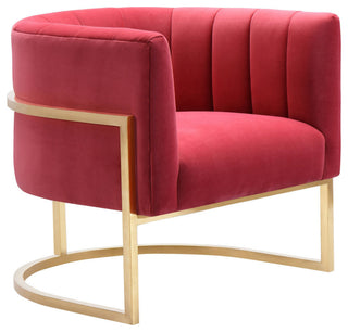 TOV Furniture Magnolia Hot Pink Velvet Chair