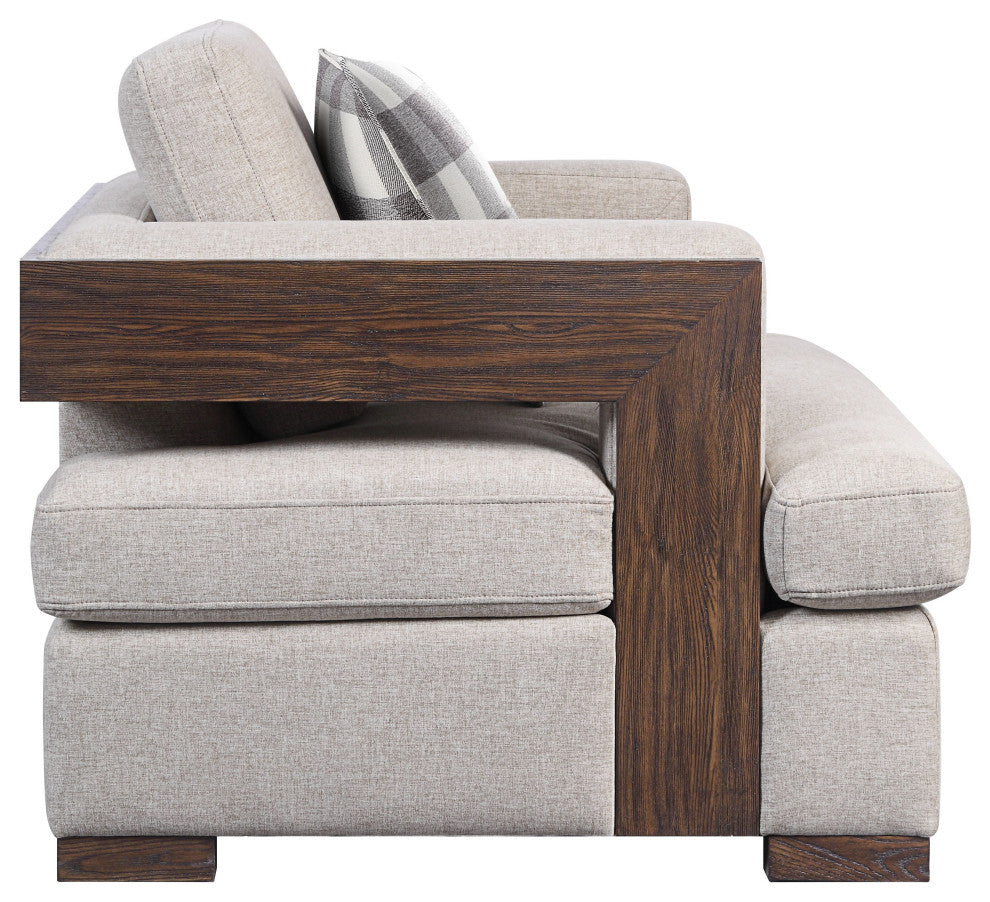 Niamey Chair With 1 Pillow, Fabric and Walnut