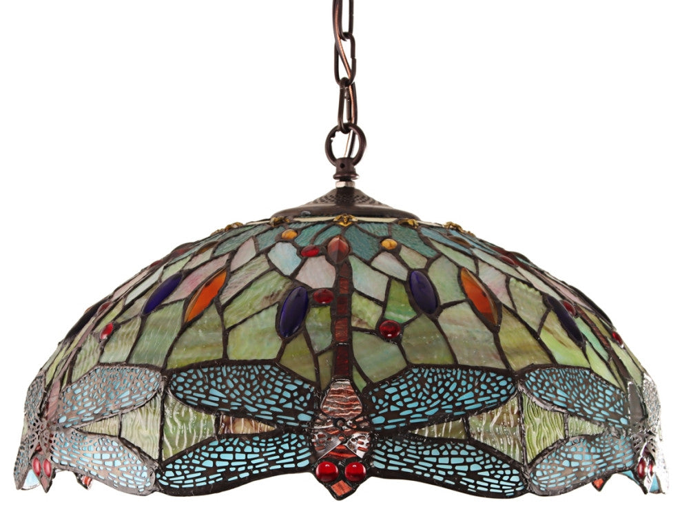CHLOE Lighting CH3T471GD18-DP3 EMPRESS Blackish Bronze 3 Light Hanging Pendant