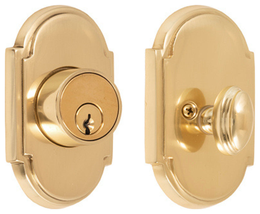 Palladian Sgl Cyl Dblt ADJ.2-3/8"or2-3/4"BS, Polished Brass