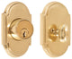 Palladian Sgl Cyl Dblt ADJ.2-3/8"or2-3/4"BS, Polished Brass