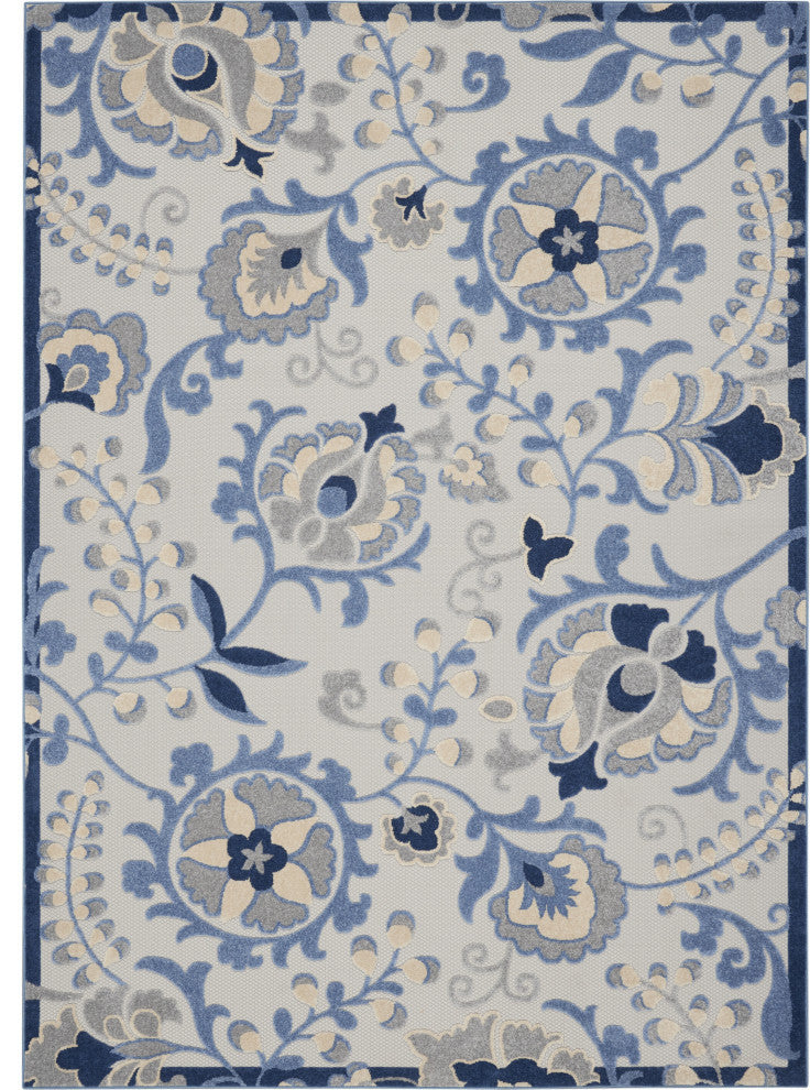 Nourison Aloha ALH17 Rug 10'x13' Blue/Gray Rug