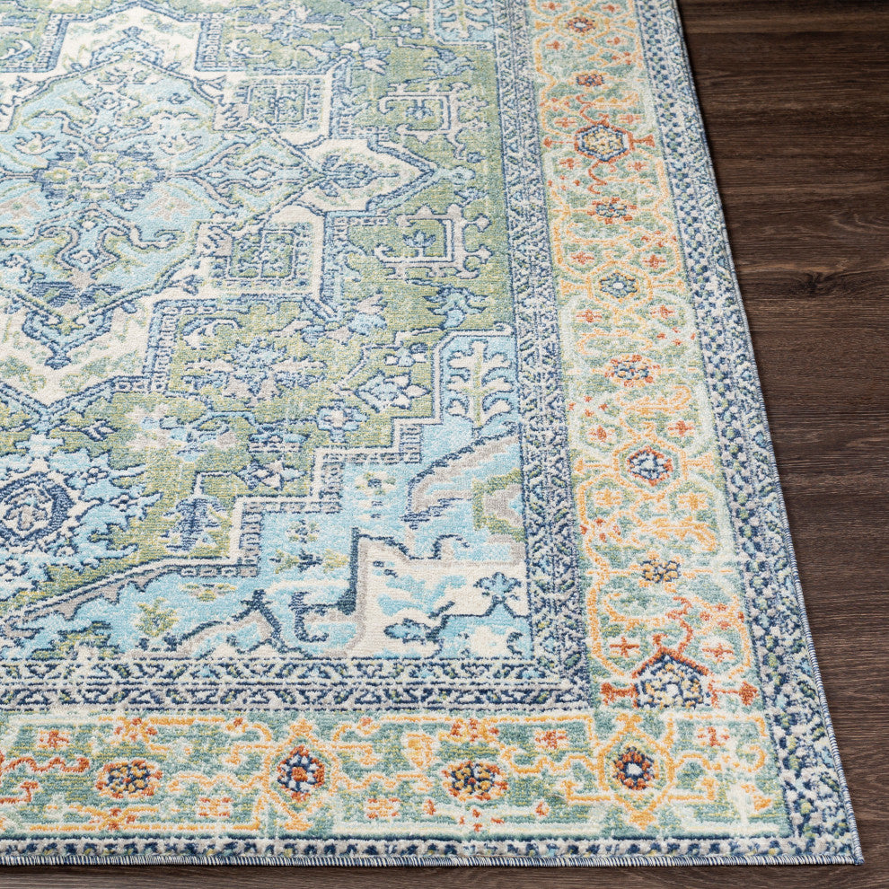 Bodrum BDM-2335 Traditional Green 8'10"x12' Area Rug
