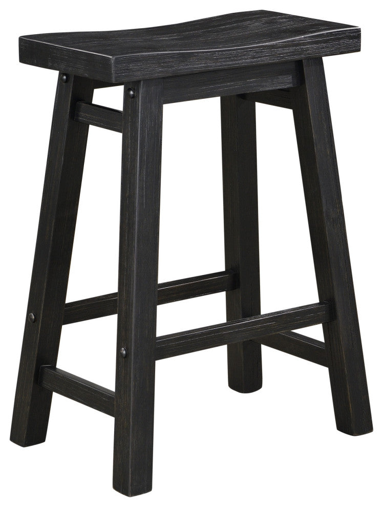 Sonoma Saddle Seat Counter Stool, Black Charcoal, Counter Height, Single