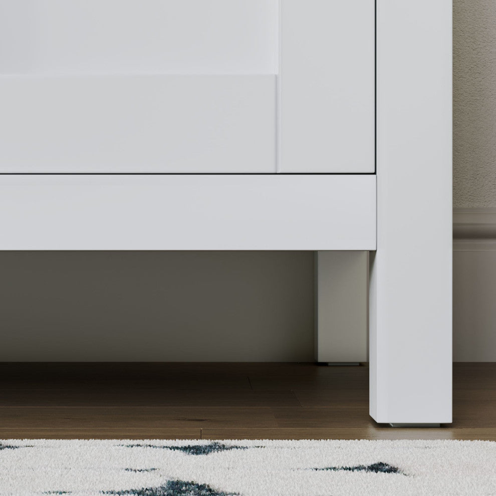 The Oswald Bathroom Vanity, Double Sink, 72', White, Freestanding