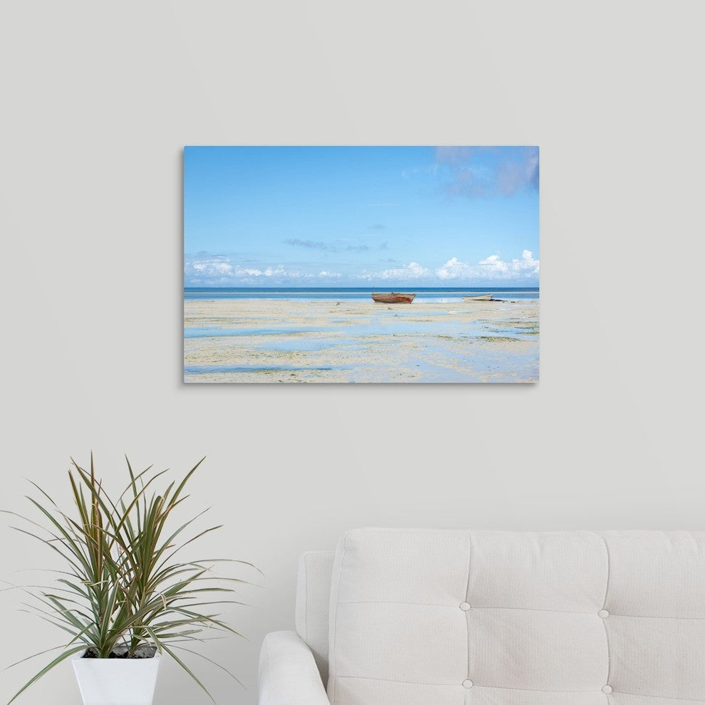"Zanzibar boats" Wrapped Canvas Art Print, 24"x16"x1.5"