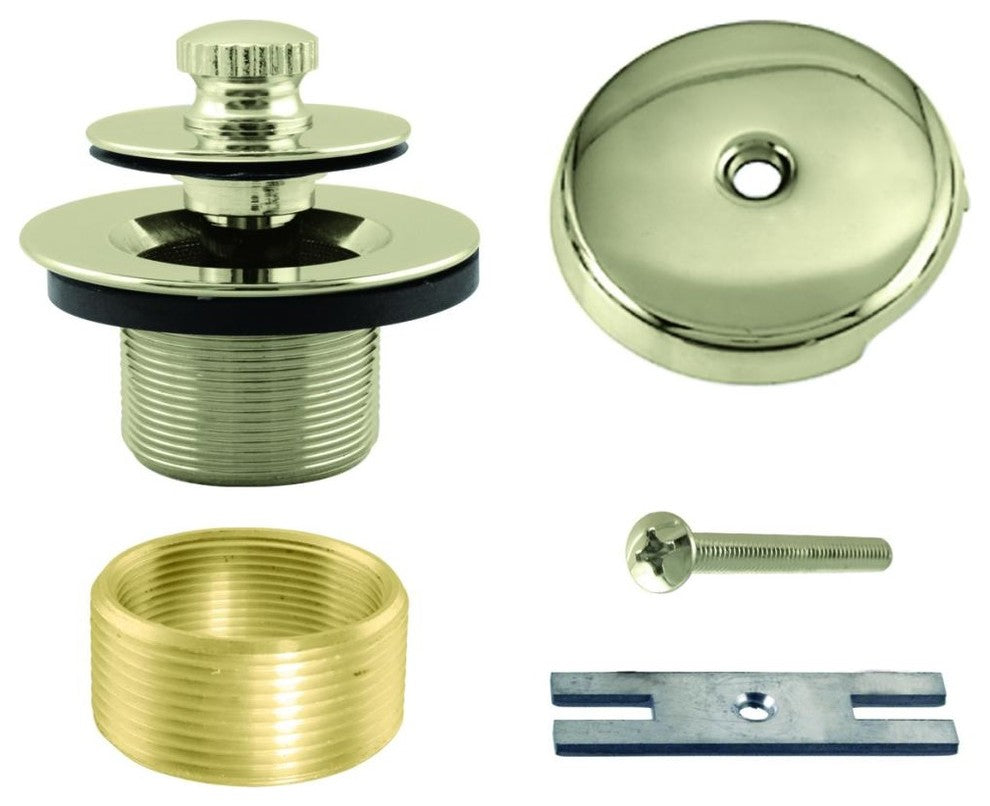 Twist & Close Universal Tub Trim With One-Hole Faceplate In Polished Brass