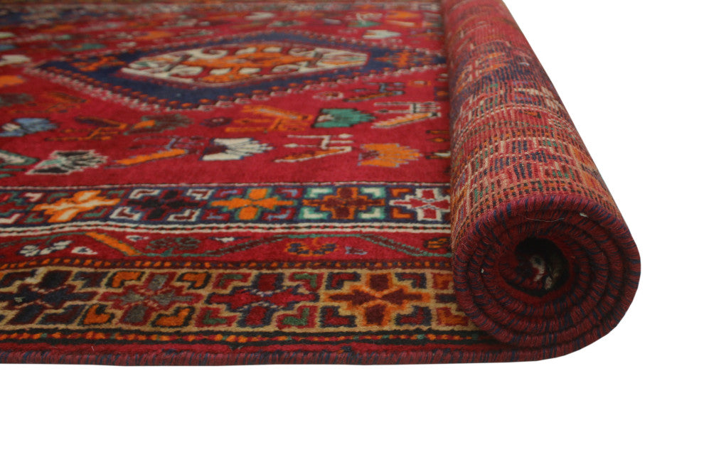 Fine Vintage Distressed Aelfdane Red Rug