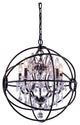 Elegant Lighting Geneva 20" 5 Light Royal Crystal Pendant Lamp