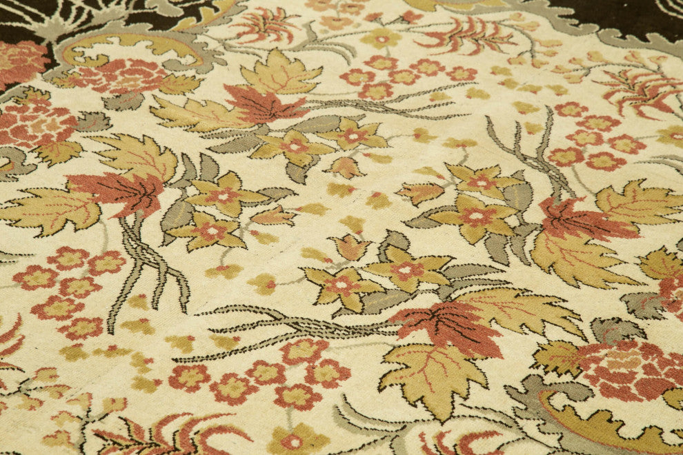 Rug N Carpet - Handmade Oriental 9' 6" x 12' 8" Pastel Oushak Area Rug