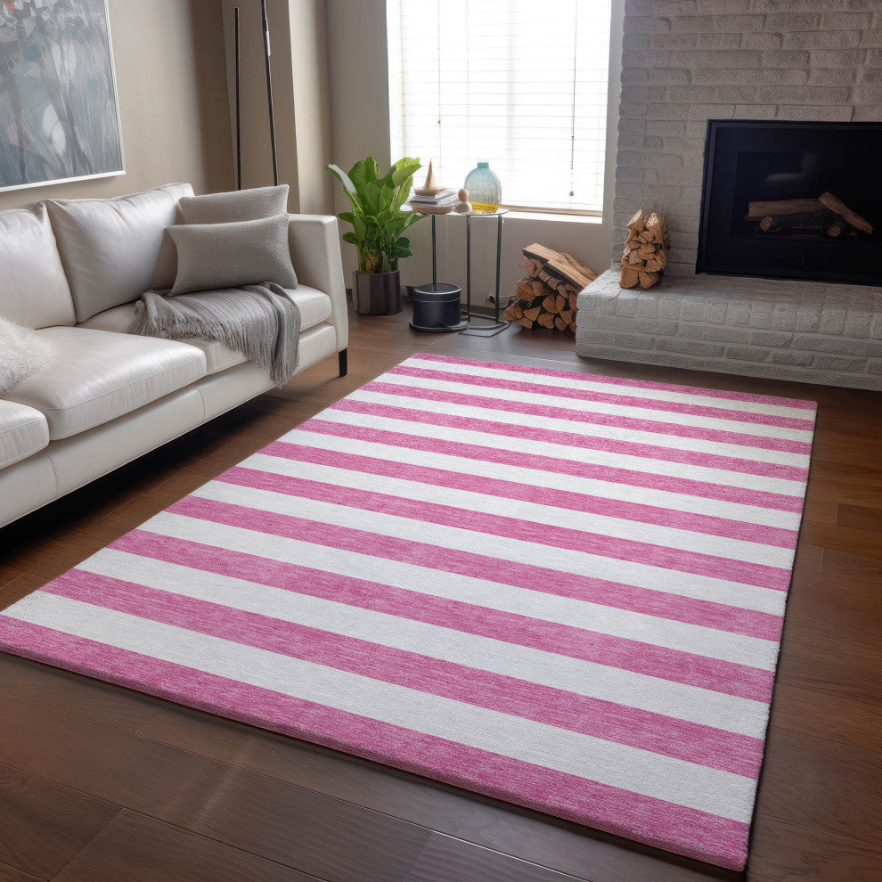 Premium Machine Washable Mayfield AMF528 Pink 9' x 12' Rug