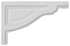 8"W x 5"H x 1/2"D Small Traditional Stair Bracket, Right
