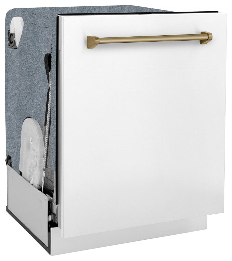 ZLINE 24" Tall Tub Dishwasher, White Matte DWMTZ-WM-24-CB
