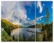 Sognefjord in Norway Panorama, Landscape Triptych Canvas Print, 36x28, 3 Panels