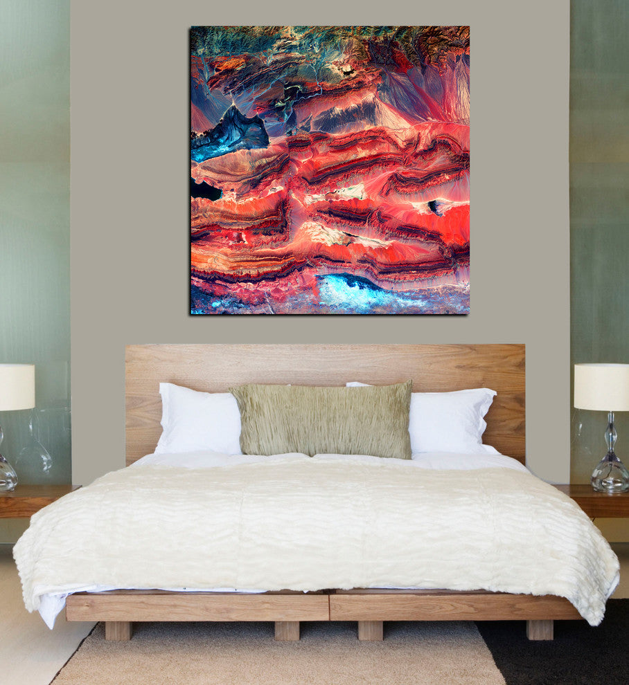Epic Graffiti "Earth As Art: Faults" Giclee Canvas Wall Art, 37"x37"