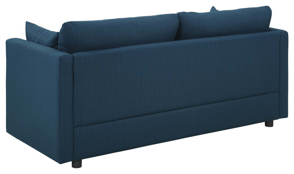 Armchair and Loveseat Sofa Set, Fabric, Navy Blue, Modern, Lounge Hospitality