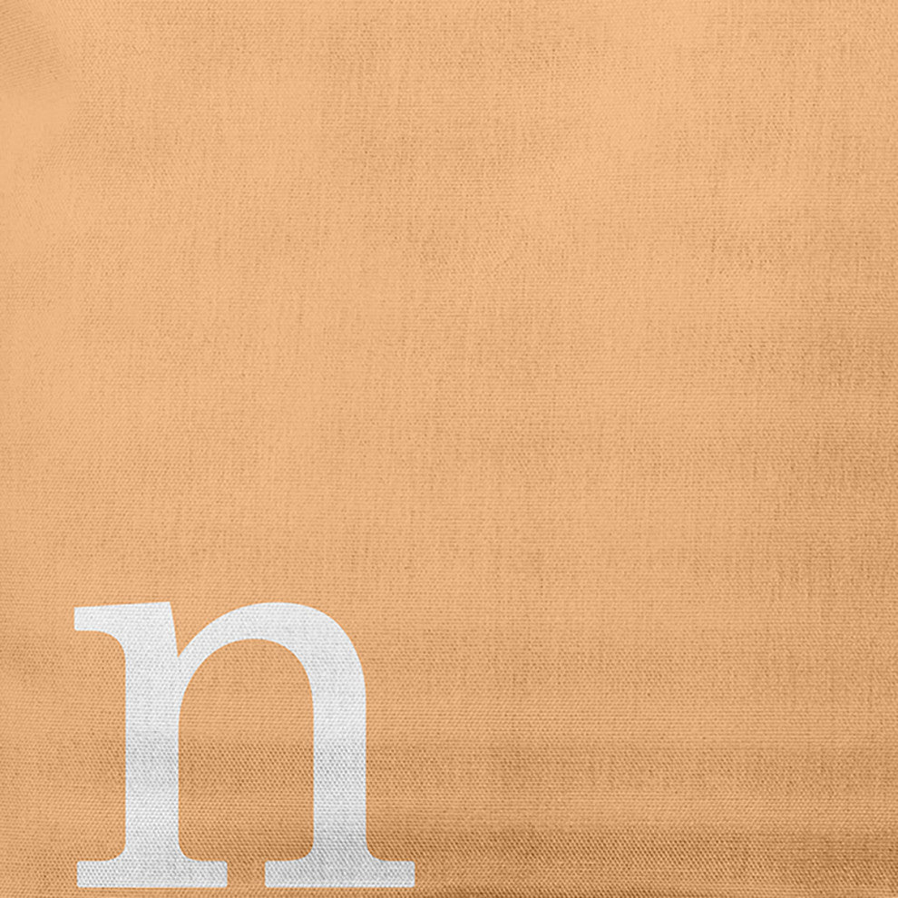 26"x26" Modern Monogram Decorative Throw Pillow, Pale Gold