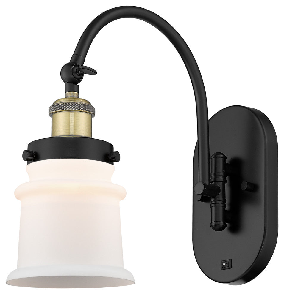 Innovations 918-1W-BAB-G181S-LED Canton 1 Light Sconce, Black Antique Brass
