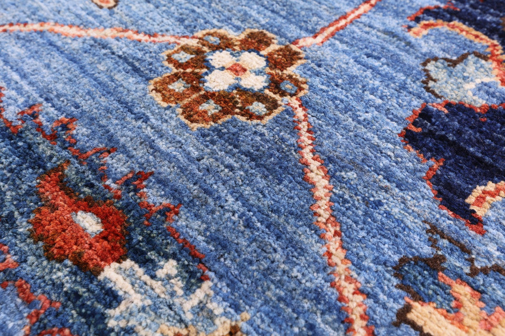 5' 10" X 9' 0" Hand Knotted Persian Fine Serapi Wool Rug - Q12868