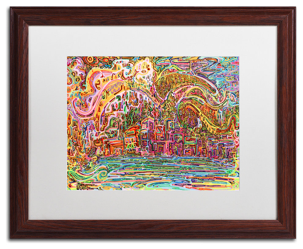 Josh Byer 'Sunrise In Osoyoos' Art, Wood Frame, White Mat, 20x16